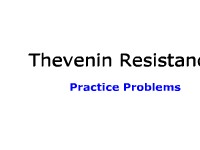 Thevenin Resistance: Practice Problems