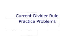 Current Divider Rule Practice Problems