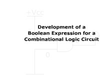 Development of a Boolean Expression for a Combinational Logic Circuit
