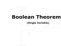 Boolean Theorems (Single Variable)