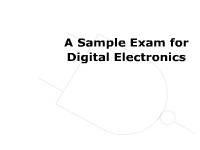 A Sample Exam for Digital Electronics