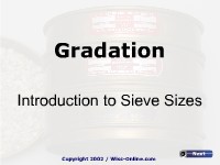 Gradation - Sieve Sizes