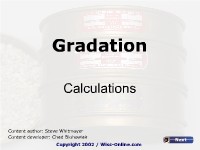 Gradation - Calculations