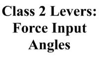 Class 2 Levers: Force Input Angles