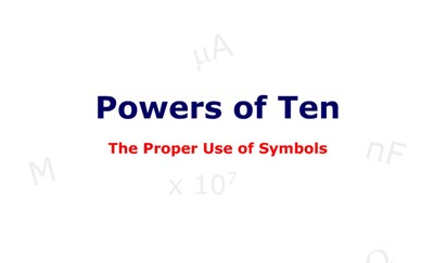 Powers of Ten: The Proper Use of Symbols (Screencast)