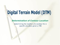 Digital Terrain Model (DTM): Determining Contour Location