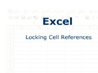Excel: Locking Cell References