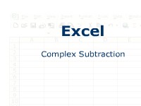 Excel: Complex Subtraction
