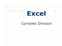 Excel: Complex Division