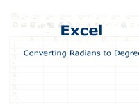 Excel: Converting Radians to Degrees