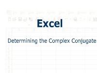 Excel: Determining the Complex Conjugate