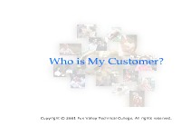 Who Is My Customer?