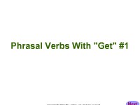 Phrasal Verbs With "Get" #1