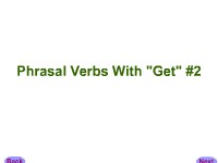 Phrasal Verbs With "Get" #2