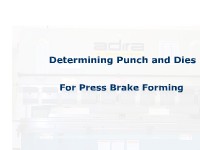 Determining Punch & Dies for Press Brake Forming