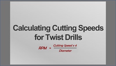 Calculating Cutting Speeds for Twist Drills  (Screencast)