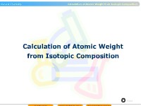 Calculation of Atomic Weight from Isotopic Composition