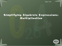 Simplifying Algebraic Expressions: Multiplication