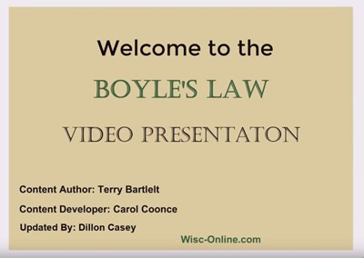 Boyle's Law (Screencast)