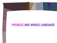 Phonics and Whole Language
