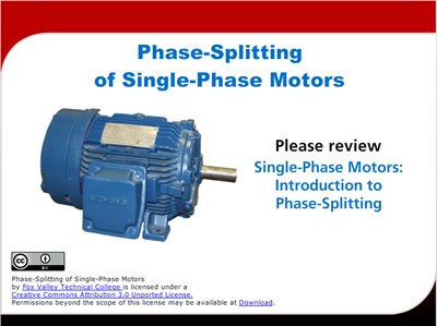 Phase-Splitting of Single-Phase Motors