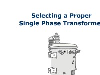 Selecting a Proper Single Phase Transformer