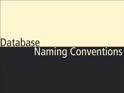 Database Naming Conventions