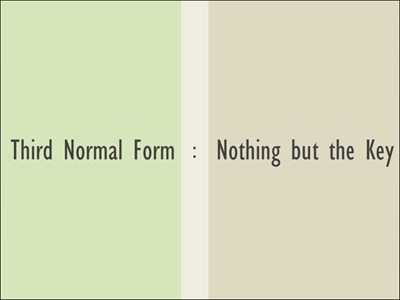 Normalization – 3rd Normal Form
