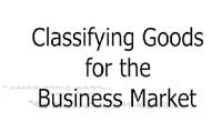 Classifying Goods for the Business Market