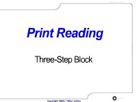 Print Reading: Three-Step Block