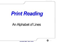 Print Reading: An Alphabet of Lines in Print Reading