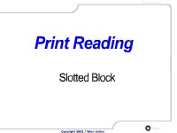 Print Reading: Slotted Block