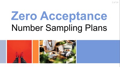 Zero Acceptance Number Sampling Plans, c=0