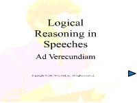 Logical Reasoning in Speeches - Ad Verecundiam