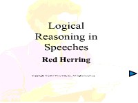 Logical Reasoning in Speeches - Red Herring