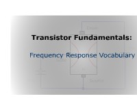 Transistor Fundamentals: Frequency Response Vocabulary