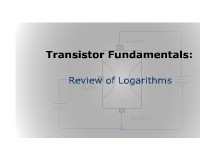 Transistor Fundamentals: Review of Logarithms