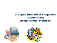 Grouped Numerical Frequency Distributions Using Manual Means