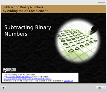 Subtracting Binary Numbers by Adding the 2's Complement 