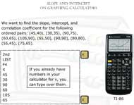 Slope and Intercept on Graphing Calculators 