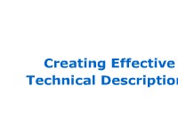 Creating Effective Technical Descriptions