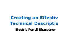 Mechanism Description: Electric Pencil Sharpener