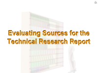 Evaluating Sources for the Technical Research Report