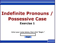 Indefinite Pronouns / Possessive Case - Exercise 1
