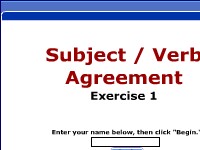 Subject / Verb Agreement - Exercise 1