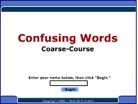 Confusing Words--Coarse, Course