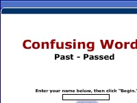 Confusing Words--Past, Passed
