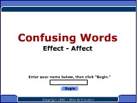 Confusing Words -- Effect, Affect