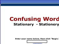Confusing Words -- Stationary, Stationery
