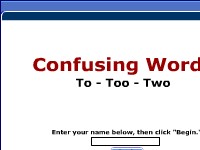 Confusing Words -- To, Too, Two